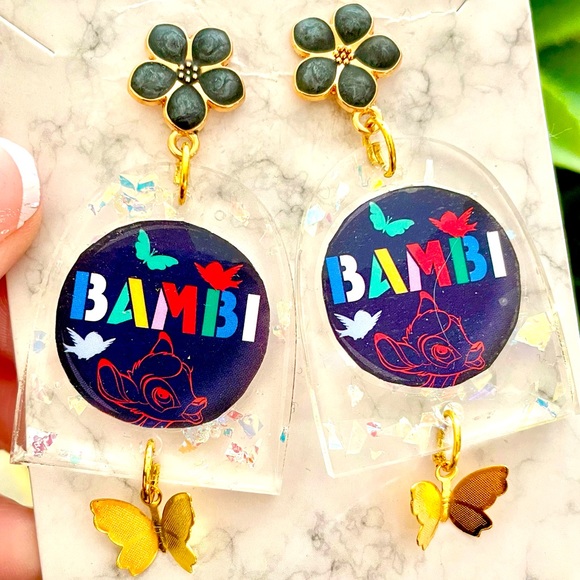 Bambi Acrylic Earrings - Picture 1 of 4
